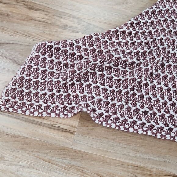 EUC Simply Noelle Dusty Rose/Cream Button Up Shawl - Picture 3 of 7